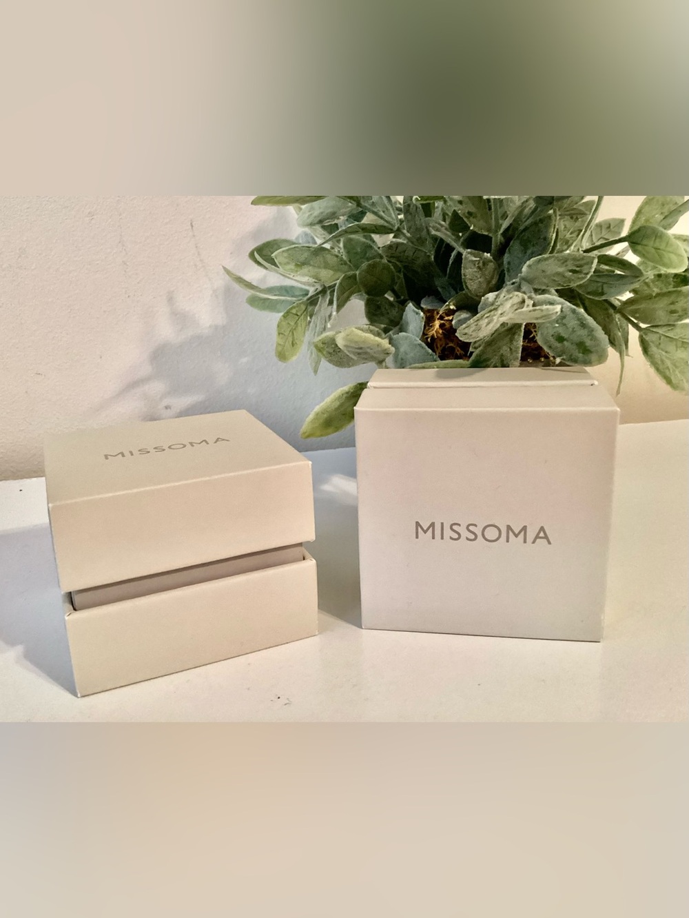 Set of 2 Missoma Light Beige Jewelry Gift Boxes